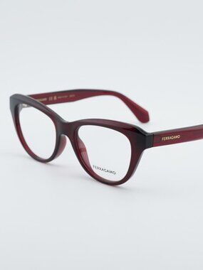 Salvatore Ferragamo SF2989 616 Eyeglasses Red 51mm Cat Eye Frame